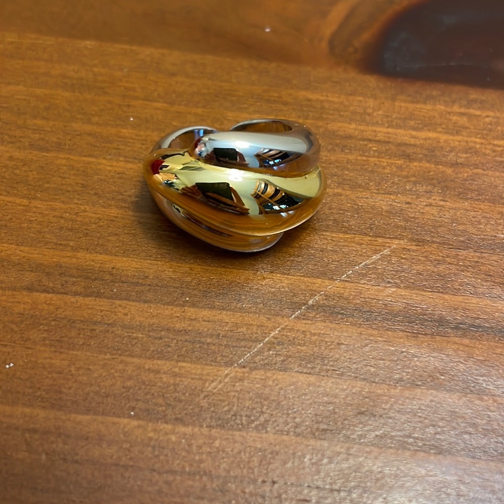 Gold and silver ring-new